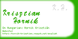 krisztian hornik business card